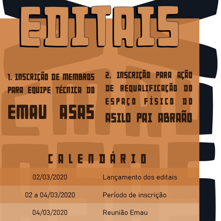 Edital2020 EmauAsas redes